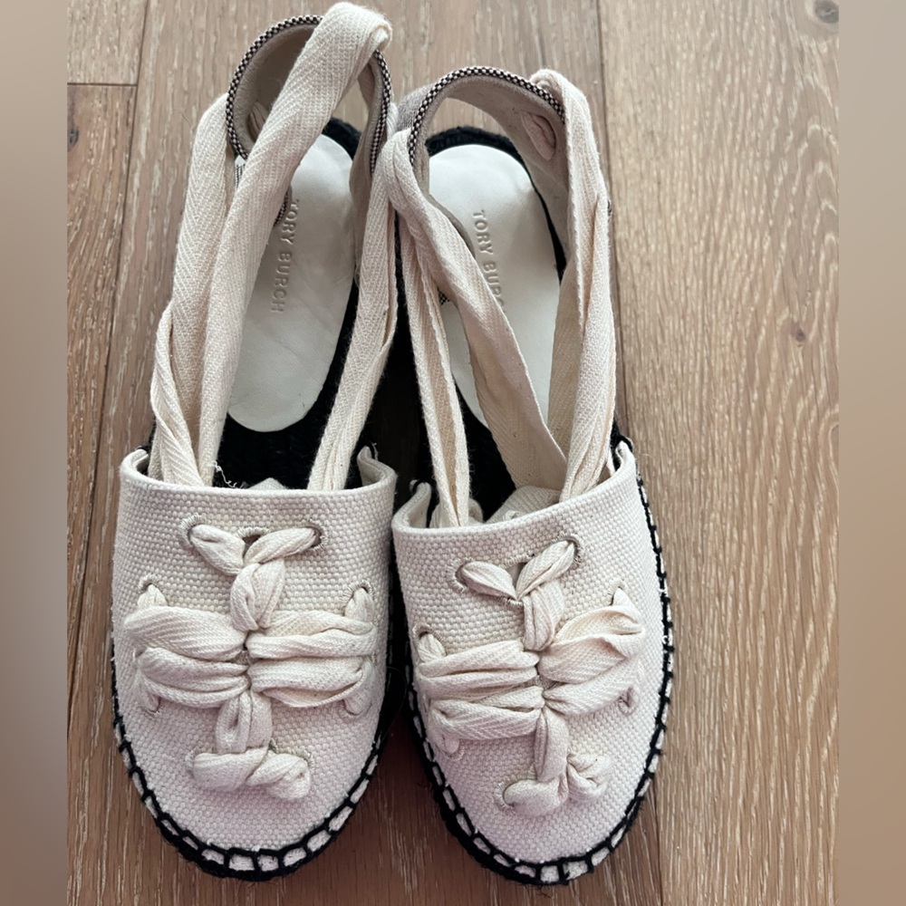 Tory Burch Woven Double T Espadrilles - Picture 12 of 12